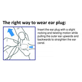 200 Pair Portwest Detectable Disposable Corded PU Soft Foam Ear Plugs Bulk Anti Noise Reduction Cancelling for Work Sleeping Blue with String EP30