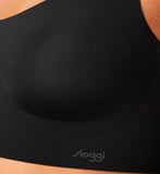 3x Sloggi Zero Feel Invisible Comfort Women Bra Crop Top Bulk Black/Beige/Bronze