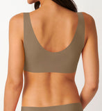 3x Sloggi Zero Feel Invisible Comfort Women Bra Crop Top Bulk Black/Beige/Bronze