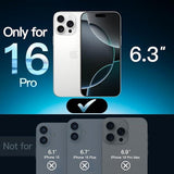 For Apple iPhone 16 PRO Phone Case Cover and Tempered Glass Screen Protector Guard