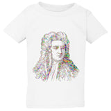 Sir Isaac Newton Portrait Art White T-Shirt Tee Tops Baby Toddler Kids Boy Girl