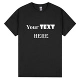 Personalised Customised Mens Custom Printed T-Shirt Text Logo Printing Tee Top