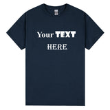 Personalised Customised Mens Custom Printed T-Shirt Text Logo Printing Tee Top