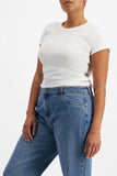 2x Bonds Womens Icons Crew Neck Tee Top Ladies Comfy T Shirt White CR9DI Bulk