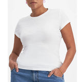 2pcs Bonds Womens Icons Crew Neck Tee Top Comfy T Shirt White Black CR9DI