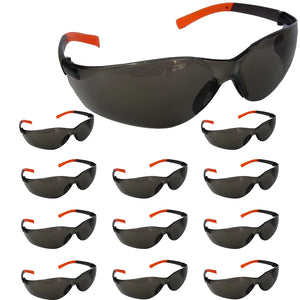 12 Safetyware Safety Glasses Anti Fog UV Tinted Dark Goggles Eye Protection Sunglasses Bulk Protective Eyewear