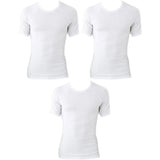3 Pack Bonds Aircel Thermal Short Sleeve Tee Waffle Knit Mens T-Shirt White Bulk