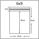 600pcs Resealable Self Seal Zip Clear Plastic Lock Bags Small 60x90mm Bulk