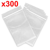 300pcs Medium Resealable Self Seal Clear Plastic Zip Lock Bags 80mmx120mm Bulk