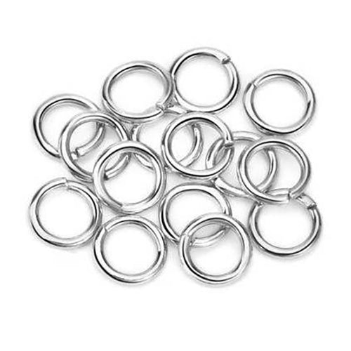 100pcs Silver Strong No Fade 304 Stainless Steel Open Split Jump Rings Connector Loop Bulk