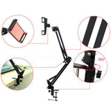 360° Rotation Flexible Long Arm Phone Tablet Holder Stand Mount Clip Desktop Bed