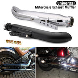 20'' Universal Motorcycle Cafe Racer Exhaust Muffler Pipe Silencer Bracket
