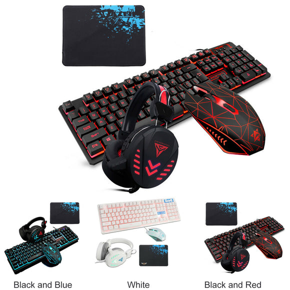 104 Keys Waterproof USB Wired RGB Mechanical Gaming Keyboard Mouse and Headset