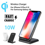 Quick Charge 2.0 10W Dual Coil Qi Wireless Charger Fast Charging Phone Dock Pad