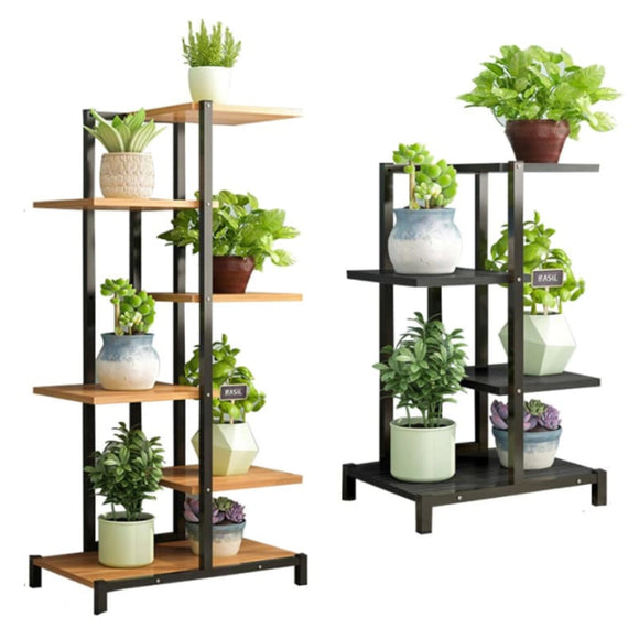 4/6 Tr Indoor Outdoor Metal Plant Flower Pot Display Rack Stand Bookshelf Shelf
