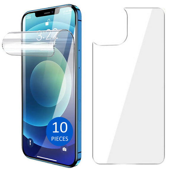 10x Soft PET Film Screen Protector Guard for Apple iPhone 14 PLUS Front and Back