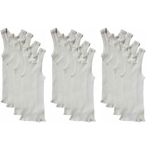 12 Pack Bonds Vest Baby Kids Girls Boys Chesty Singlet Tank Top White BYLV Bulk