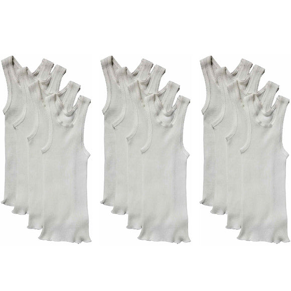 12 Pack Bonds Vest Baby Kids Girls Boys Chesty Singlet Tank Top White BYLV Bulk