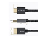 BlitzWolf BW-HDC1 4K Ultra HD 2160p 1080p 3D High Speed v2.0 Premium HDMI Cable