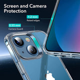 For Apple iPhone 13 Pro Case Cover and Tempered Glass Screen Protector Clear
