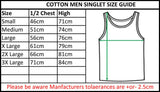 Blank Plain Basic Tank Top Singlet T Shirt Small Big Men's Cotton Premium Quality