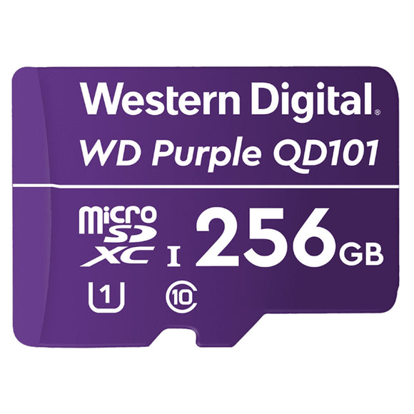 Western Digital WD Purple QD101 256GB 100MB/s C10 UHS-III Micro SD Memory Card