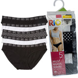 Rio 5 Pack Women Cotton Underwear Hipster Bikini Brief Polka Dot Assorted WXBL5Z