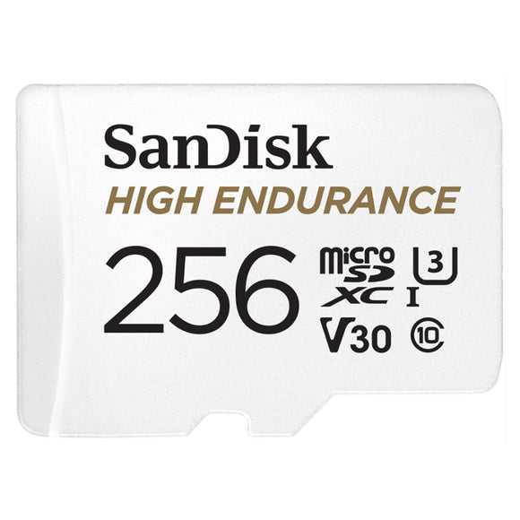 SanDisk High Endurance SQQNR 256GB UHS I C10 U3 V30 Micro SDXC Memory Card