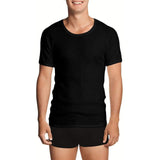 3 Pk Holeproof Aircel Thermal Mens T-shirt Short Sleeve Tee Top MYQ31A Black Waffle Knit