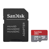 SanDisk Ultra 256GB A1 C10 U1 UHS-I 120MB/s Micro SDXC Memory Card with Adapter