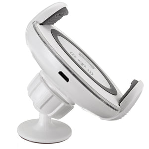 360° Wireless Car Fast Charger Holder Mount Clamp Stand Dock Air Vent Automatic White