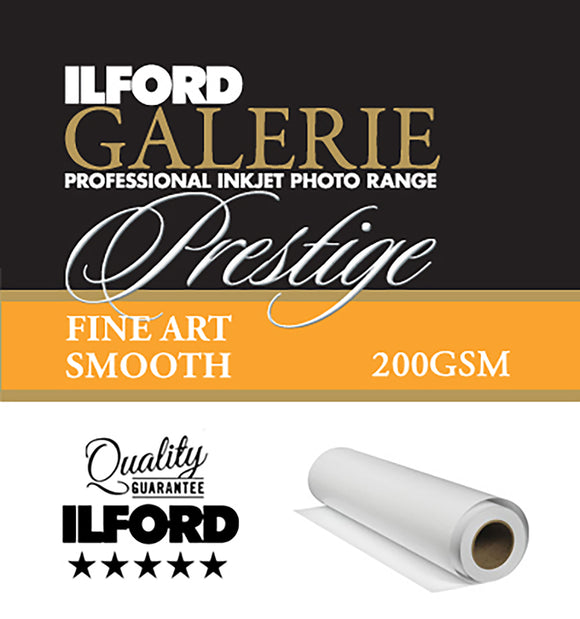 Ilford Galerie Prestige Fine Art Smooth Photo Paper Rolls 200GSM