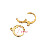 100pcs Earrings Gold Hypoallergenic Round Leverback Ear Hooks Clasp Findings Bulk