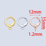 10pcs Earrings Silver Gold Hypoallergenic Round Leverback Ear Hooks Findings