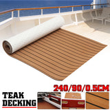 240x90cm 5mm EVA Foam Boat Flooring Mat Marine Teak Decking Yacht Sheet Brown