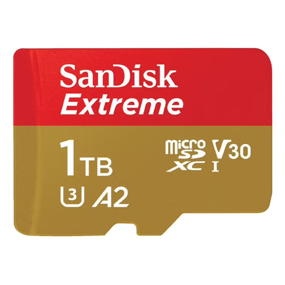 SanDisk Extreme 1TB 160MB/s Micro SDXC Memory Card with Adapter V30 U3 C10 A2