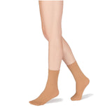Sheer Relief Women Cotton Blend Tight Stockings Comfy Anklets Socks Beige H33096 / H3396O