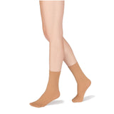 10x Sheer Relief Women Cotton Blend Anklet Tight Stockings Socks Beige Bulk