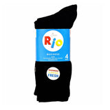 Rio 16 Pairs Mens Business Work Crew Socks Cotton Bulk Black/Navy/Grey S7412W