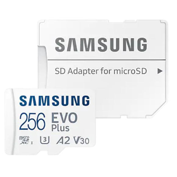 Samsung EVO Plus 256GB 130MB/s A2 V30 Micro SD Memory Card with Adapter