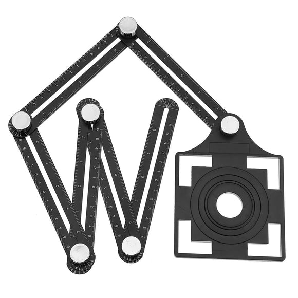 Adjustable Multi Angle Ruler 6 Folding Ceramic Locator Set Tool 25/40/45/55/75m