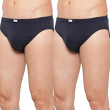 2 Pk Holeproof Cotton Rib Mens Briefs Undies Underwear Navy Blue MZTO1A