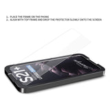 For Samsung Galaxy S22 Phone Case Cover and Tempered Glass Screen Protector