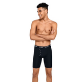5 Pack Bonds Mens Guyfront Microfibre Long Trunk Boxer Underwear Black MX64 Bulk