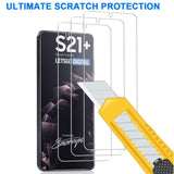 3pcs Tempered Glass Screen Protector Phone Guard for Samsung Galaxy S22+ PLUS