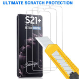 2pcs Tempered Glass Screen Protector Phone Guard for Samsung Galaxy S22 Front