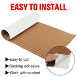 240cm x 90cm x 6mm EVA Foam Boat Flooring Mat Marine Decking Sheet Yacht Brown