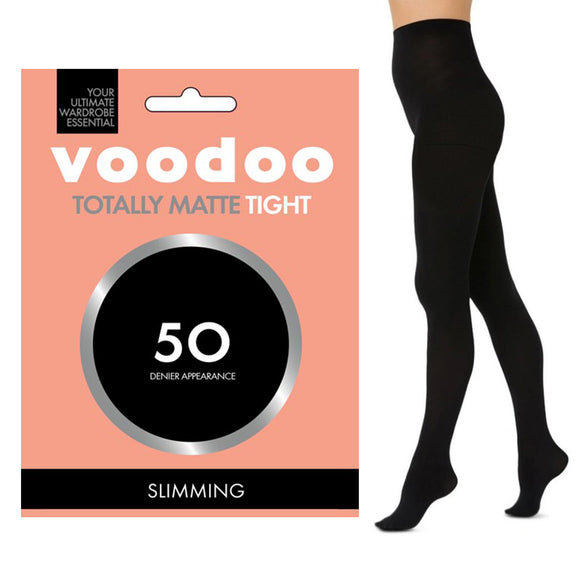 Voodoo Totally Matte Tights 50 Denier Slimming Women Stockings Pantyhose Black H31316