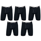 5 Pack Bonds Mens Guyfront Microfibre Long Trunk Boxer Underwear Black MX64 Bulk