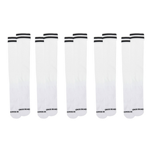 5pk Bonds Everyday Footy Football Sports Mens Socks Long High White Bulk SXMR1W